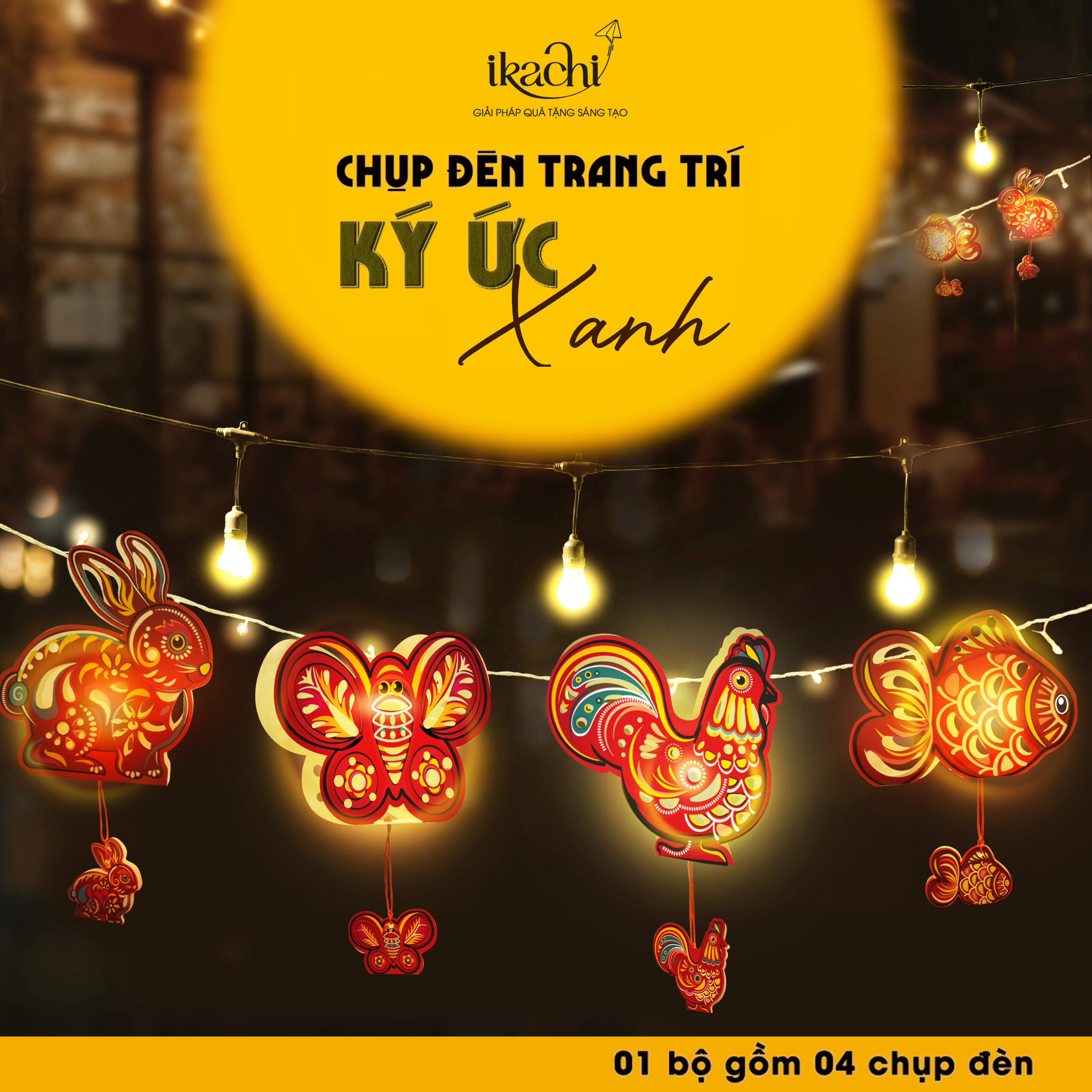 Chụp Đèn Trang Trí Ký Ức Xanh