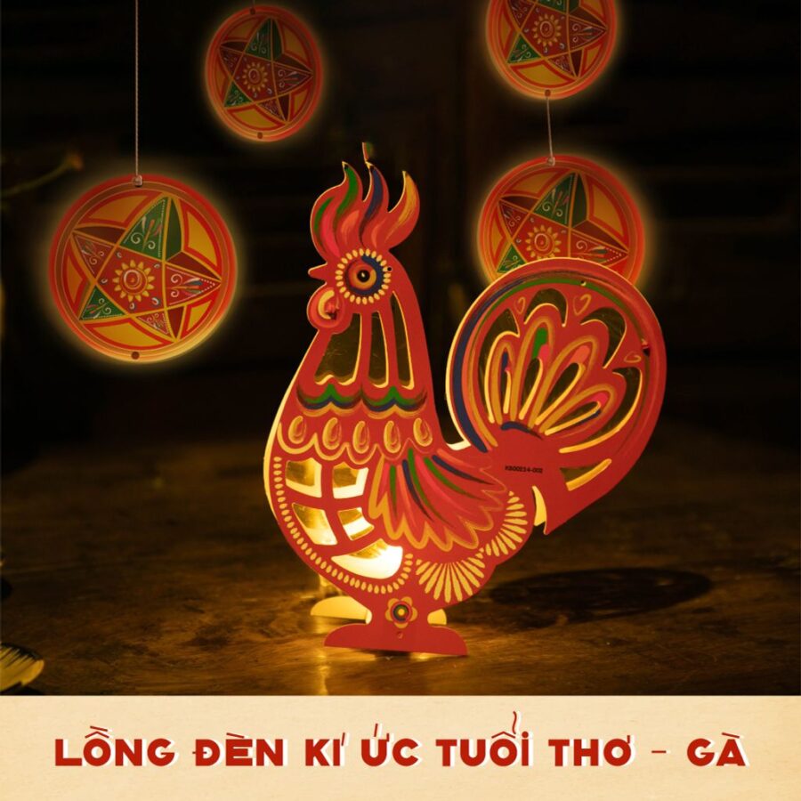 Lồng đèn trang trí Ký Ức Đêm Trăng - Gà - Hình ảnh 3