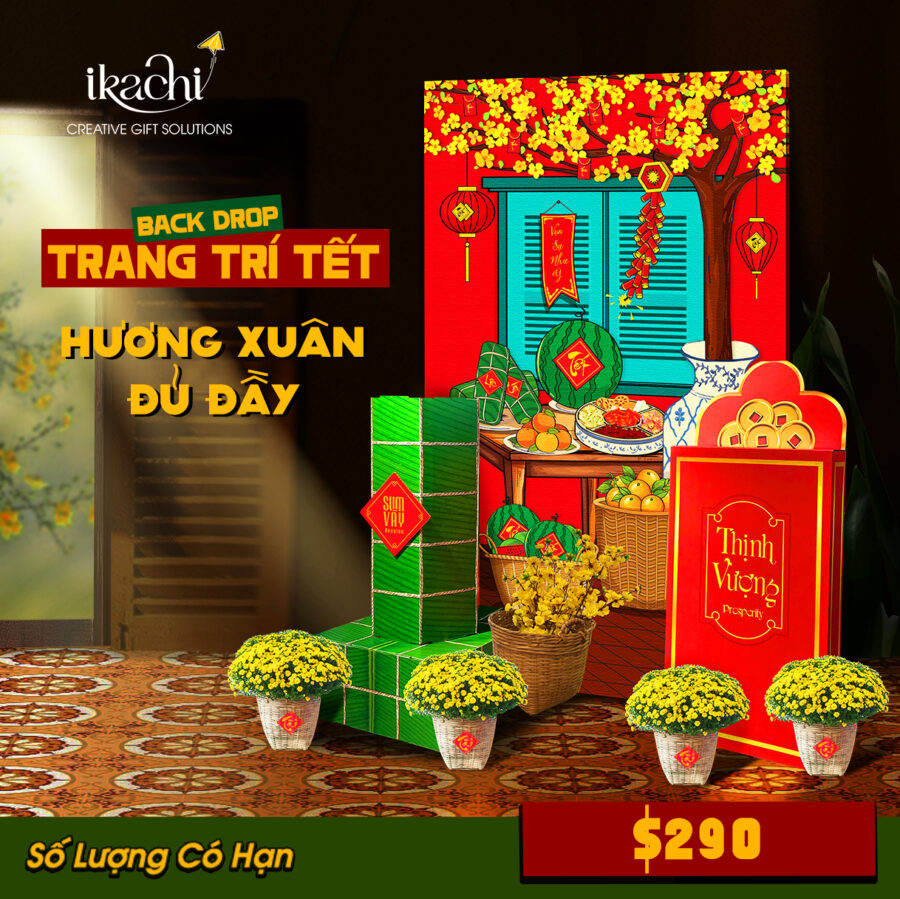 Backdrop Trang Trí | Hương Xuân Đủ Đầy
