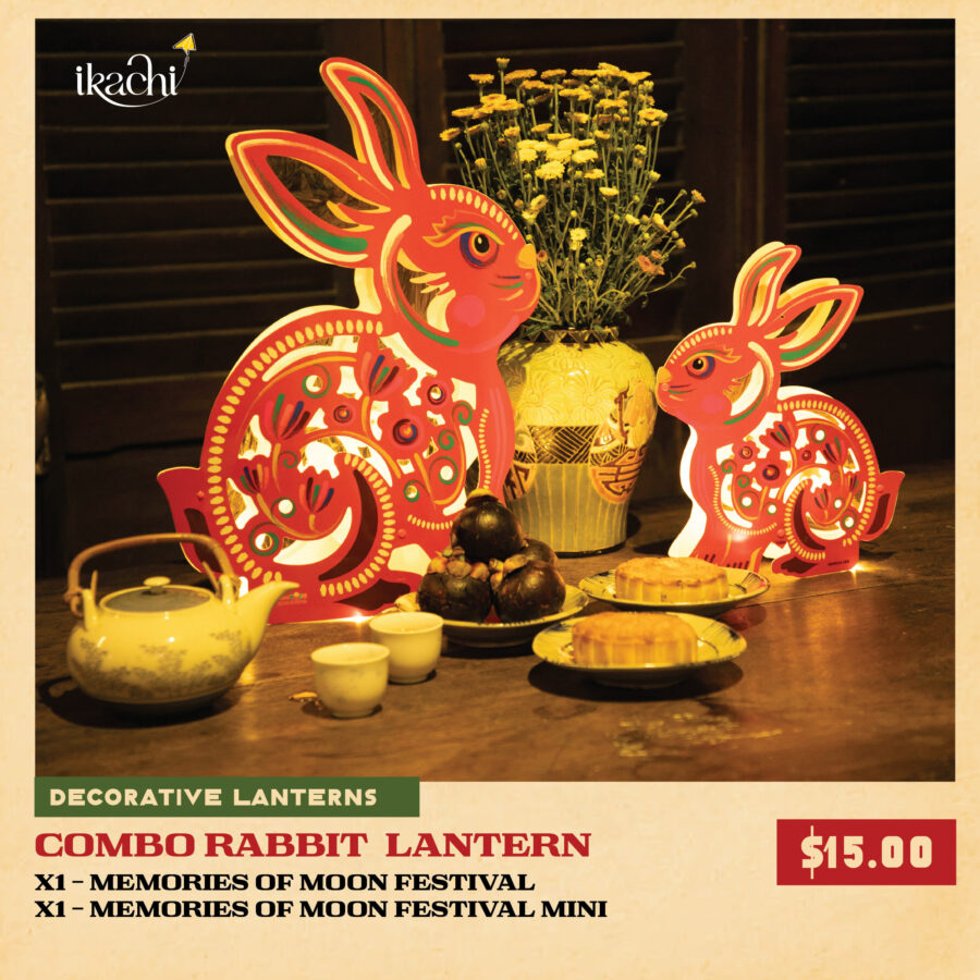 DECORATIVE LANTERN COMBO – MEMORIES OF MOON FESTIVAL RABBIT