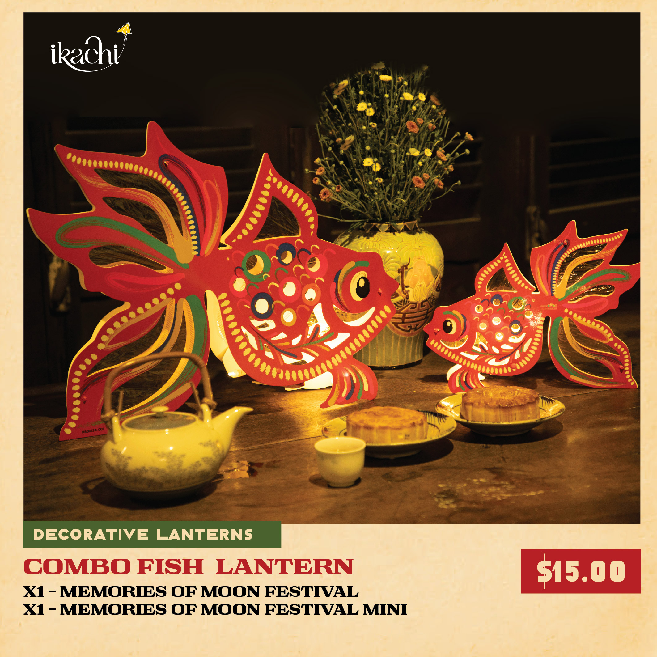 DECORATIVE LANTERN COMBO – MEMORIES OF MOON FESTIVAL FISH